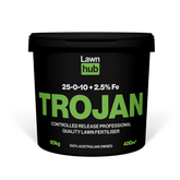 Trojan Lawn Fertiliser 25:0:10+2.5% Fe - Slow Release Fertiliser