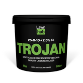 Trojan Lawn Fertiliser 25:0:10+2.5% Fe - Slow Release Fertiliser