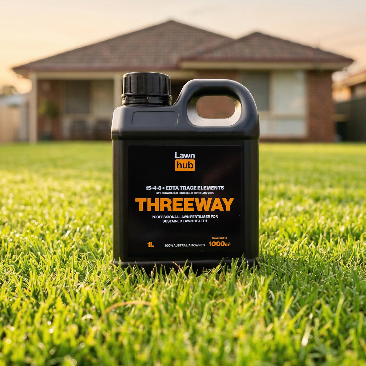 Threeway Lawn Fertiliser 15:4:8 + Trace Elements 1L