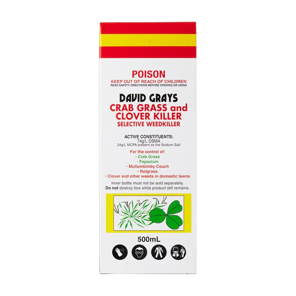David Grays Crab Grass & Clover Killer 500ml (Couch Selective Herbicide)