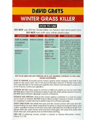 David Grays Winter Grass Killer Embargo Herbicide Lawnhub